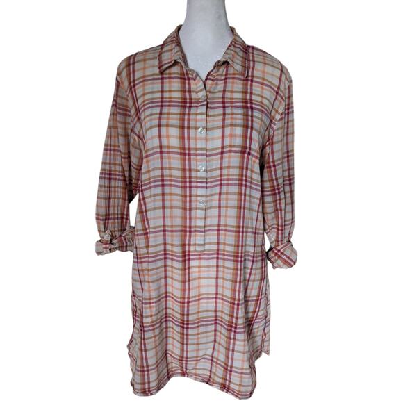 Toad & Co Organic Cotton Airbrush Tunic in Orange Medium - Picture 2 of 6